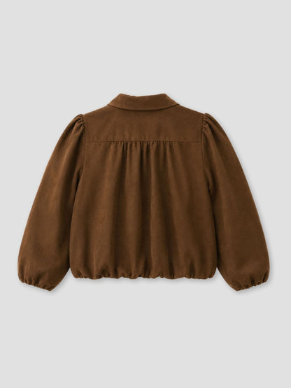 Dsiney Kidz - Angel & Rocket Brown Maia Suedette Balloon Hem Blouson Jacket image 5