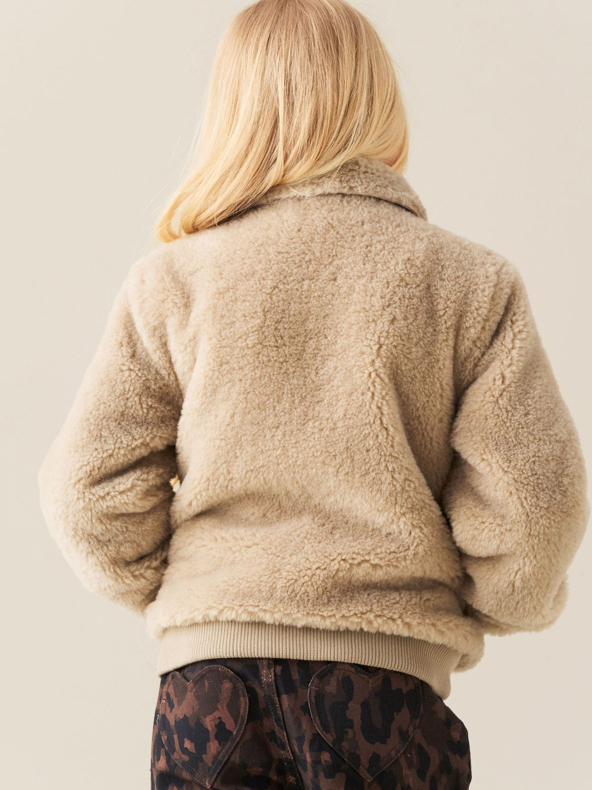 Dsiney Kidz - Angel & Rocket Cream Lottie Borg Fur Bomber Jacket image 3