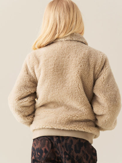 Dsiney Kidz - Angel & Rocket Cream Lottie Borg Fur Bomber Jacket image 3