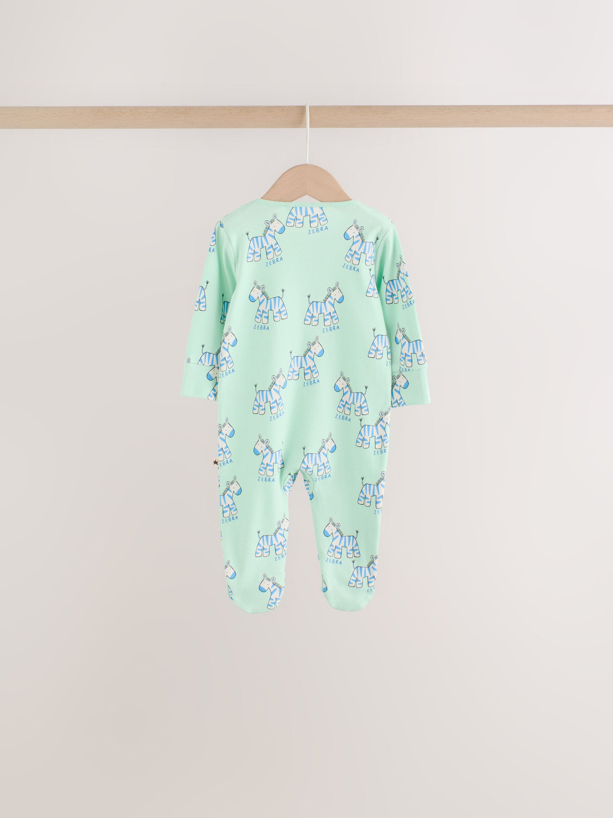 Blue Animal Two Way Zip Baby Sleepsuits 5 Pack (0-2yrs) image 4