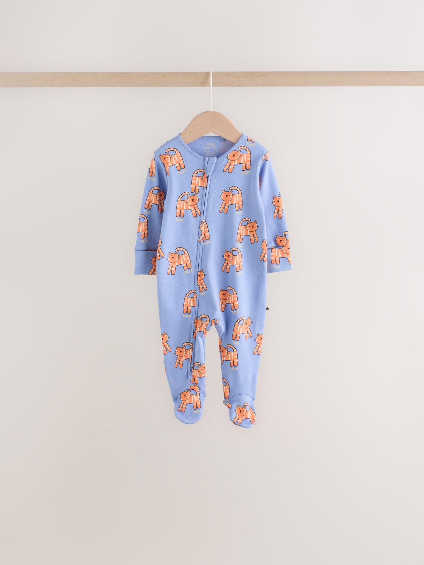 Blue Animal Two Way Zip Baby Sleepsuits 5 Pack (0-2yrs) image 6