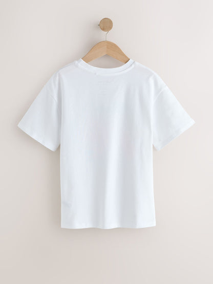 Dsiney Kidz - White Zara Larsson Oversized Graphic T-Shirt (3-16yrs) image 7