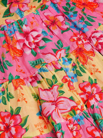 Monsoon Pink Baby Floral Print Dress image 3