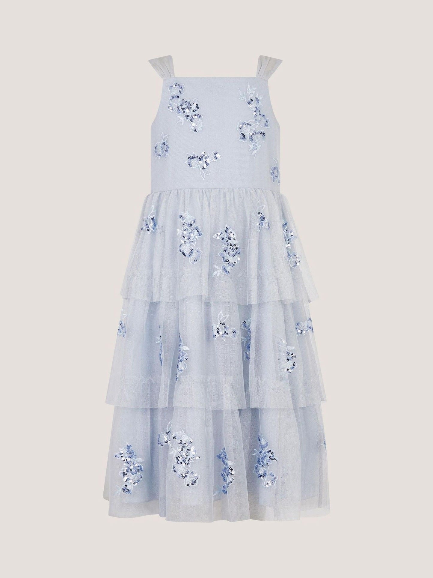 Monsoon Blue Ingrid Floral Sequin Tiered Party Dress image 2