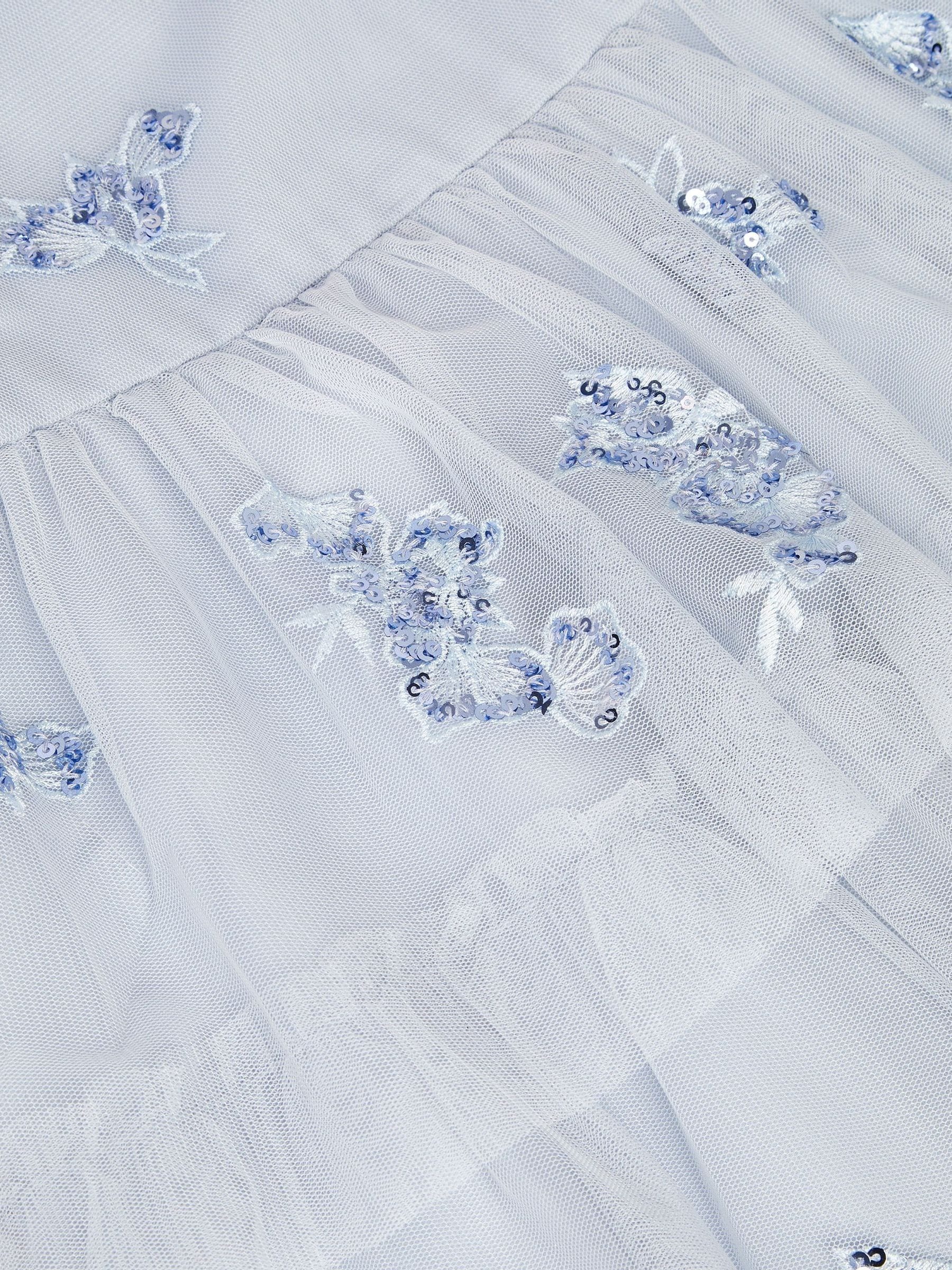 Monsoon Blue Ingrid Floral Sequin Tiered Party Dress image 4