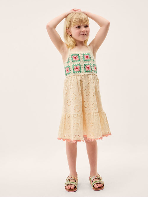 Dsiney Kidz - Monsoon Yellow Crochet Broderie Dress image 1