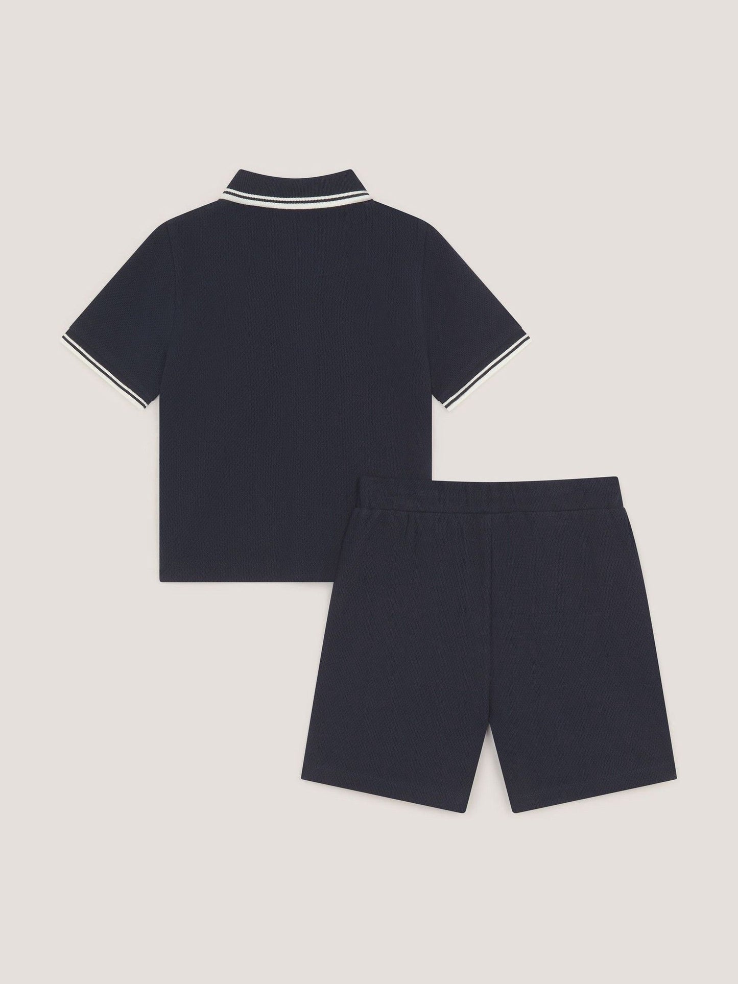 Monsoon Navy Jersey Polo Shirt & Shorts Set image 4