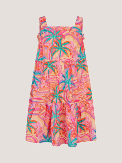 Monsoon Orange Tropical Swirl Print Beach Dress image 3