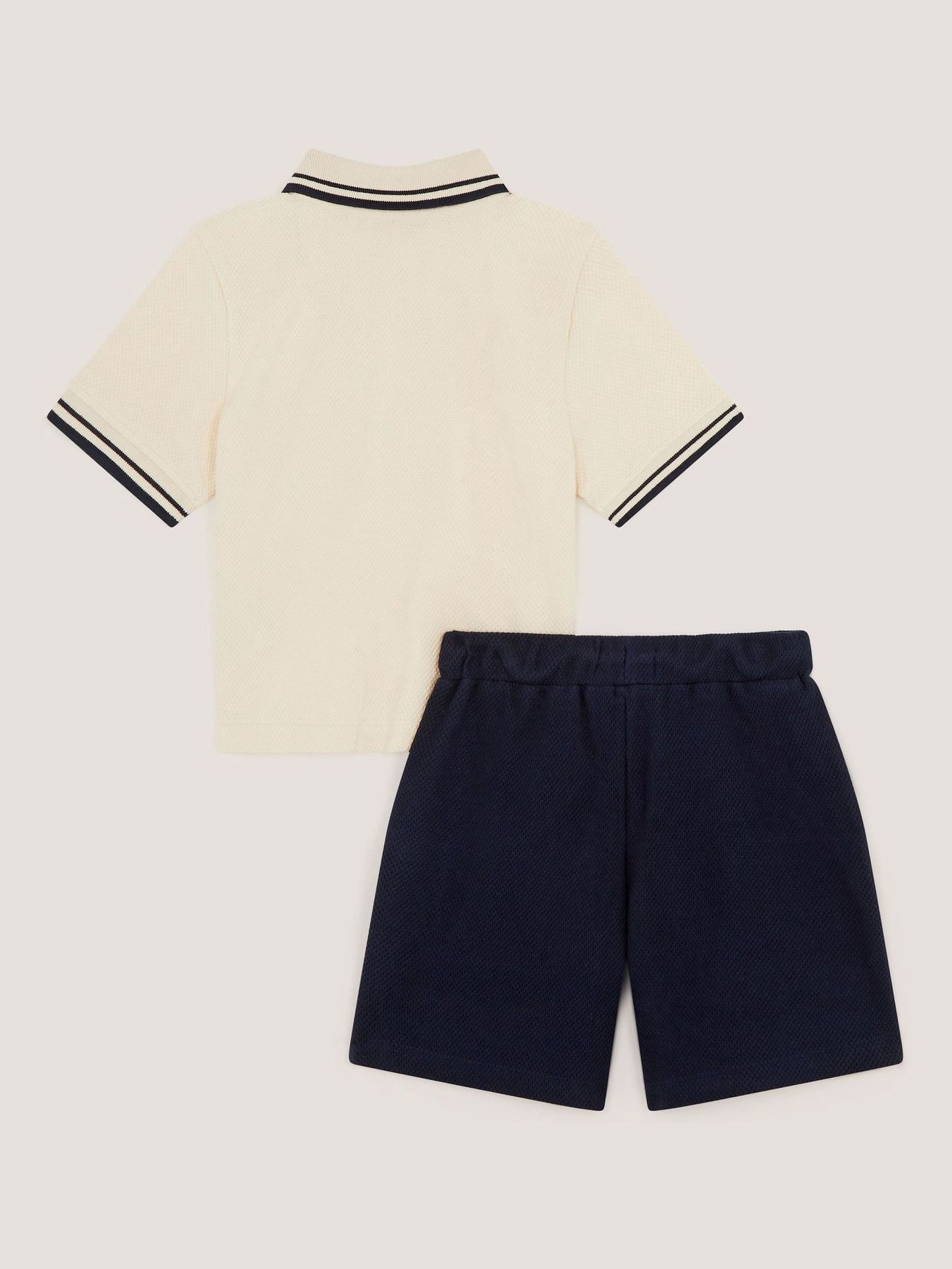 Monsoon Natural Palm Jersey Polo Shirt & Shorts Set image 3