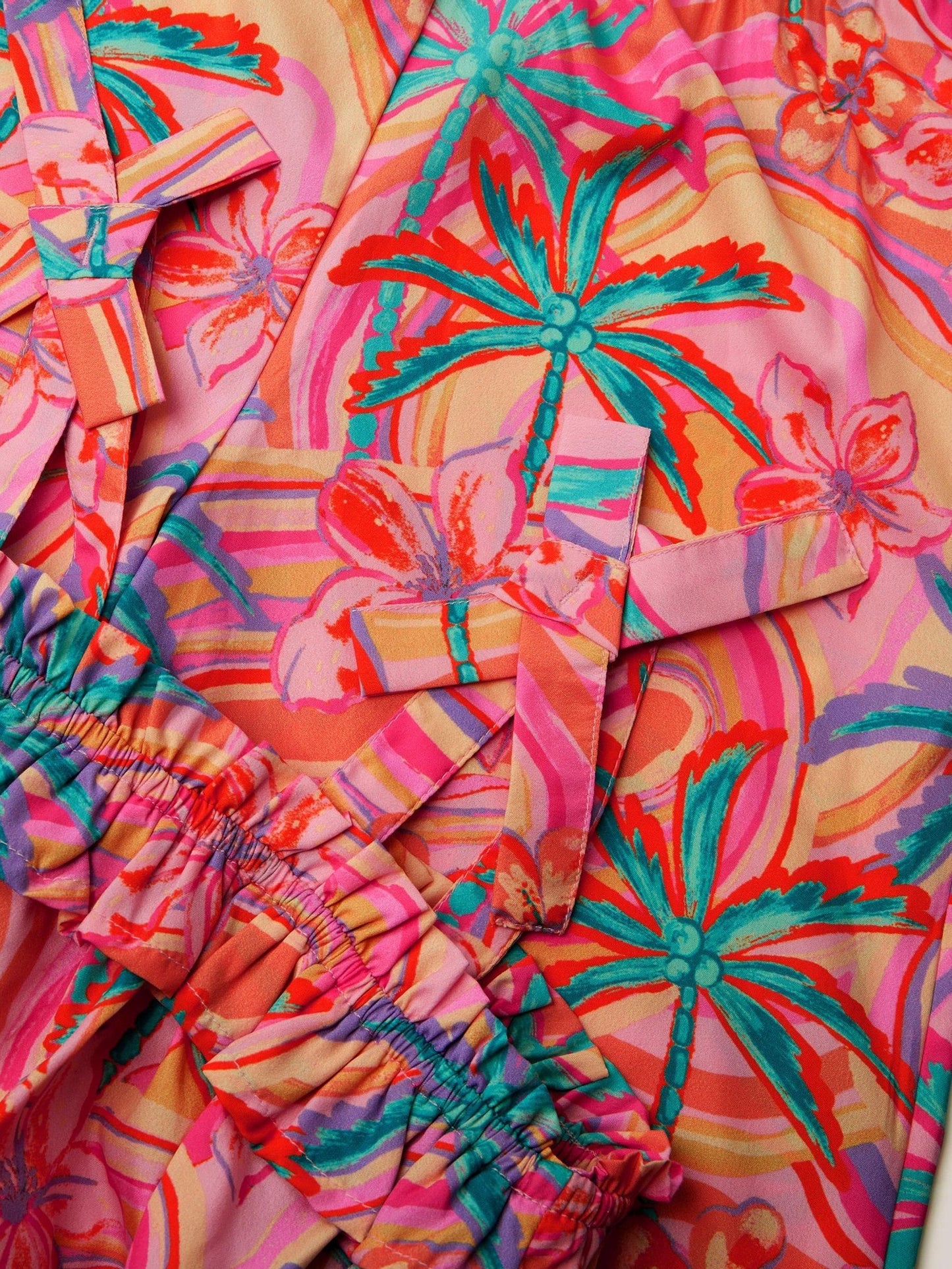 Monsoon Orange Tropical Swirl Tank Top & Trousers Set image 4