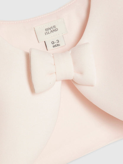 Dsiney Kidz - River Island Pink Bear Bow Floral Scuba Dress image 3