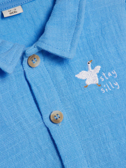 River Island Blue Abbie Rosie Goose T-Shirt & Shorts Set image 5