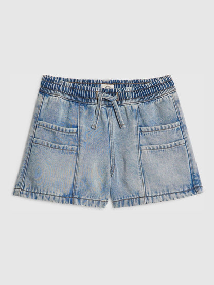 Dsiney Kidz - River Island Blue Denim Pull On Shorts image 1