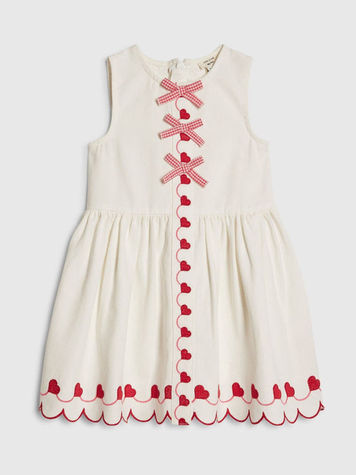 Dsiney Kidz - River Island White Heart Embroidered Dress image 1