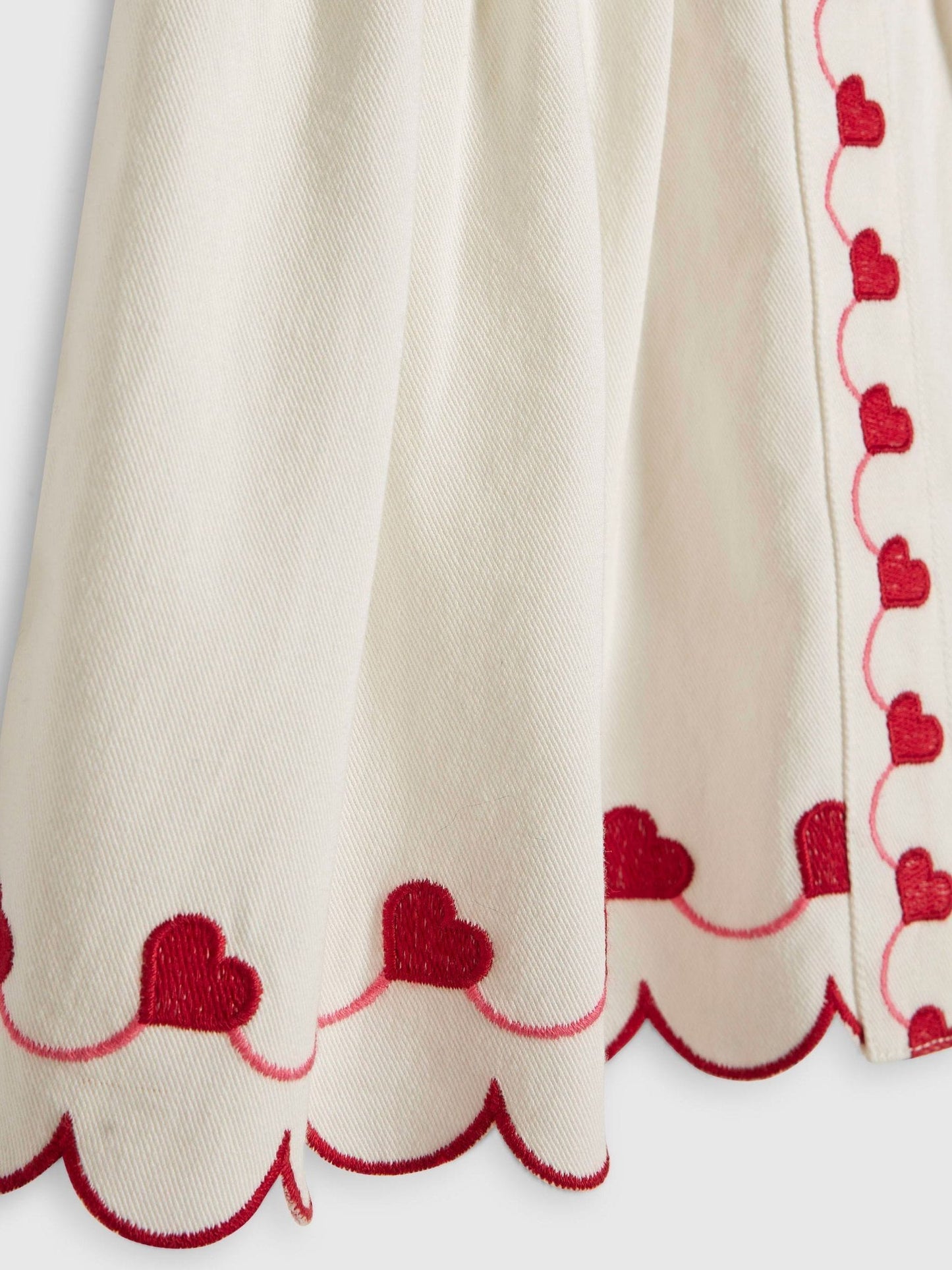 River Island White Heart Embroidered Dress image 4