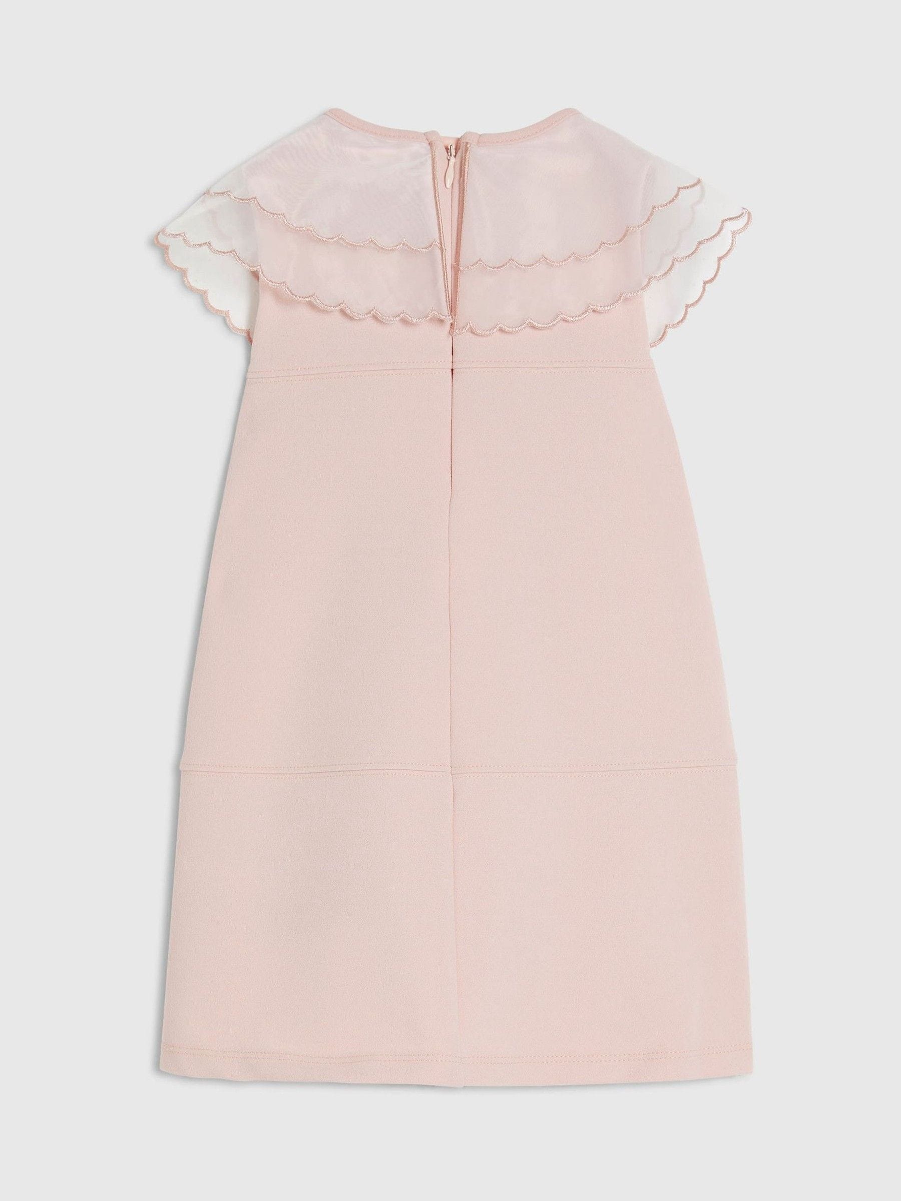 Dsiney Kidz - River Island Pink Organza Collar Scuba Dress image 2