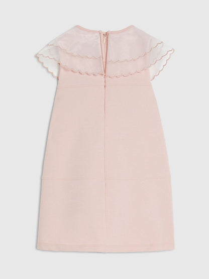 Dsiney Kidz - River Island Pink Organza Collar Scuba Dress image 2