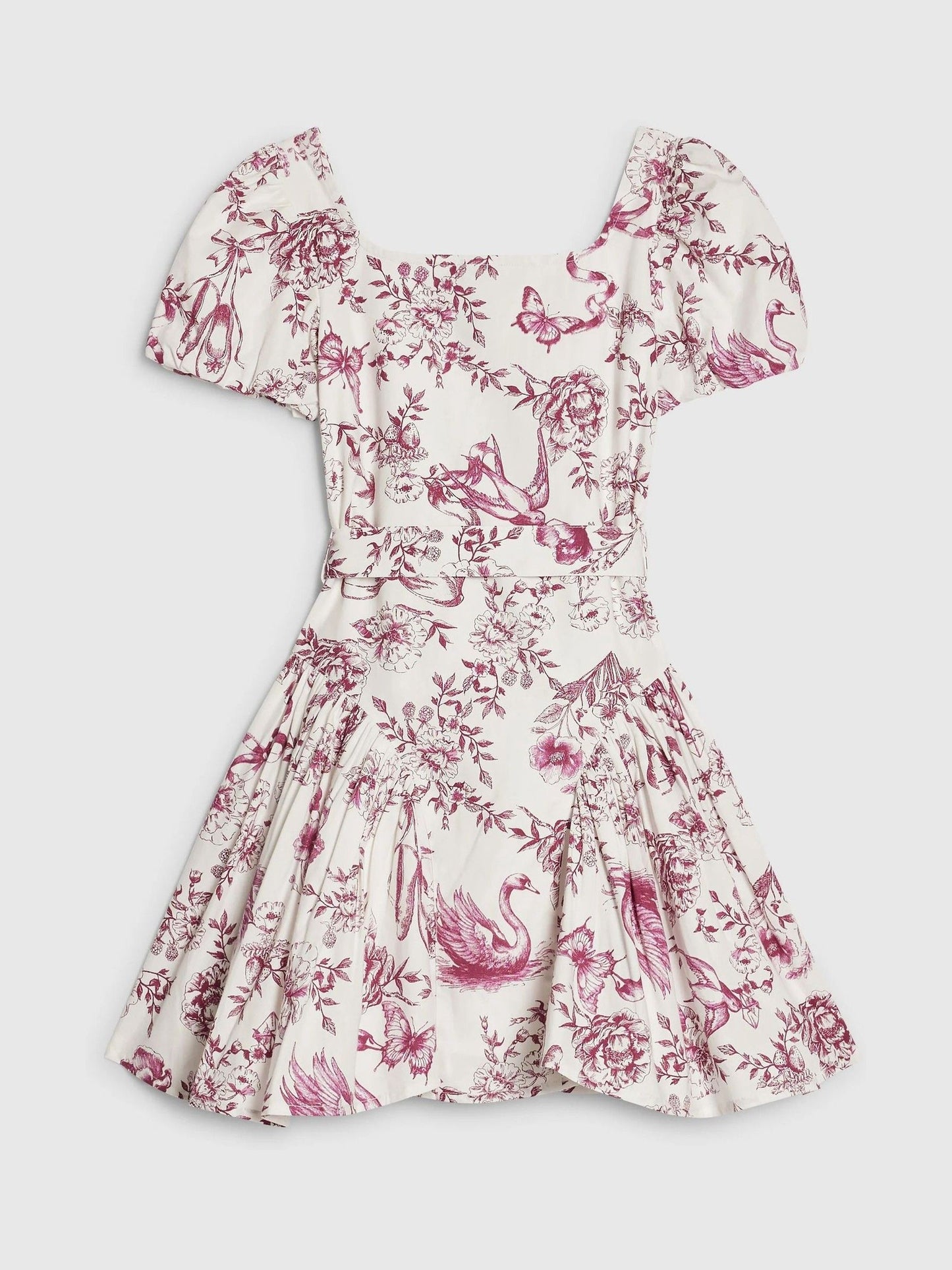 River Island White Floral Toile Prom Dress image 2