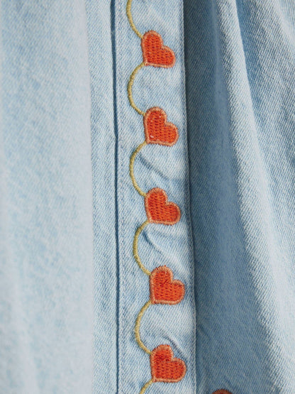 Dsiney Kidz - River Island Blue Heart Embroidered Dress image 3