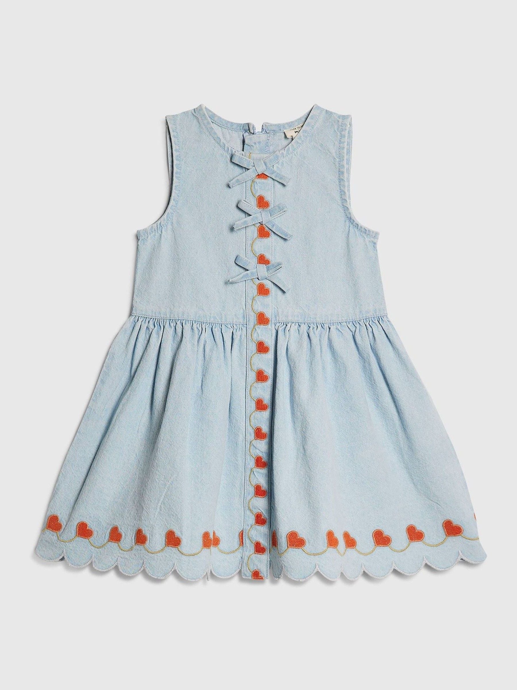 Dsiney Kidz - River Island Blue Heart Embroidered Dress image 1