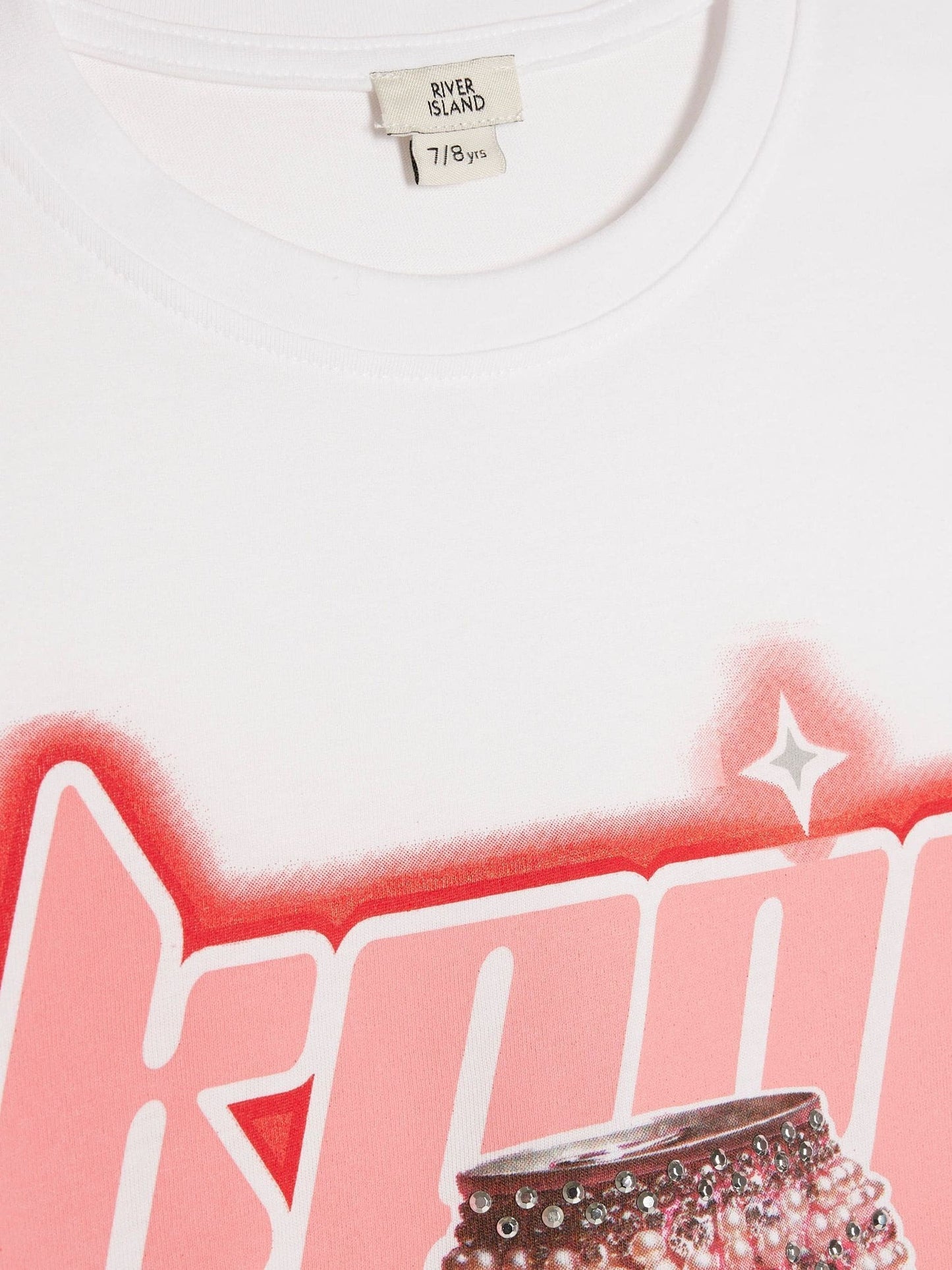 Dsiney Kidz - River Island White K Pop Queen Soda T-Shirt image 3