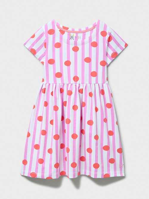 Dsiney Kidz - Crew Clothing Orange Everyday Short Sleeve Print Jersey Dress image 1