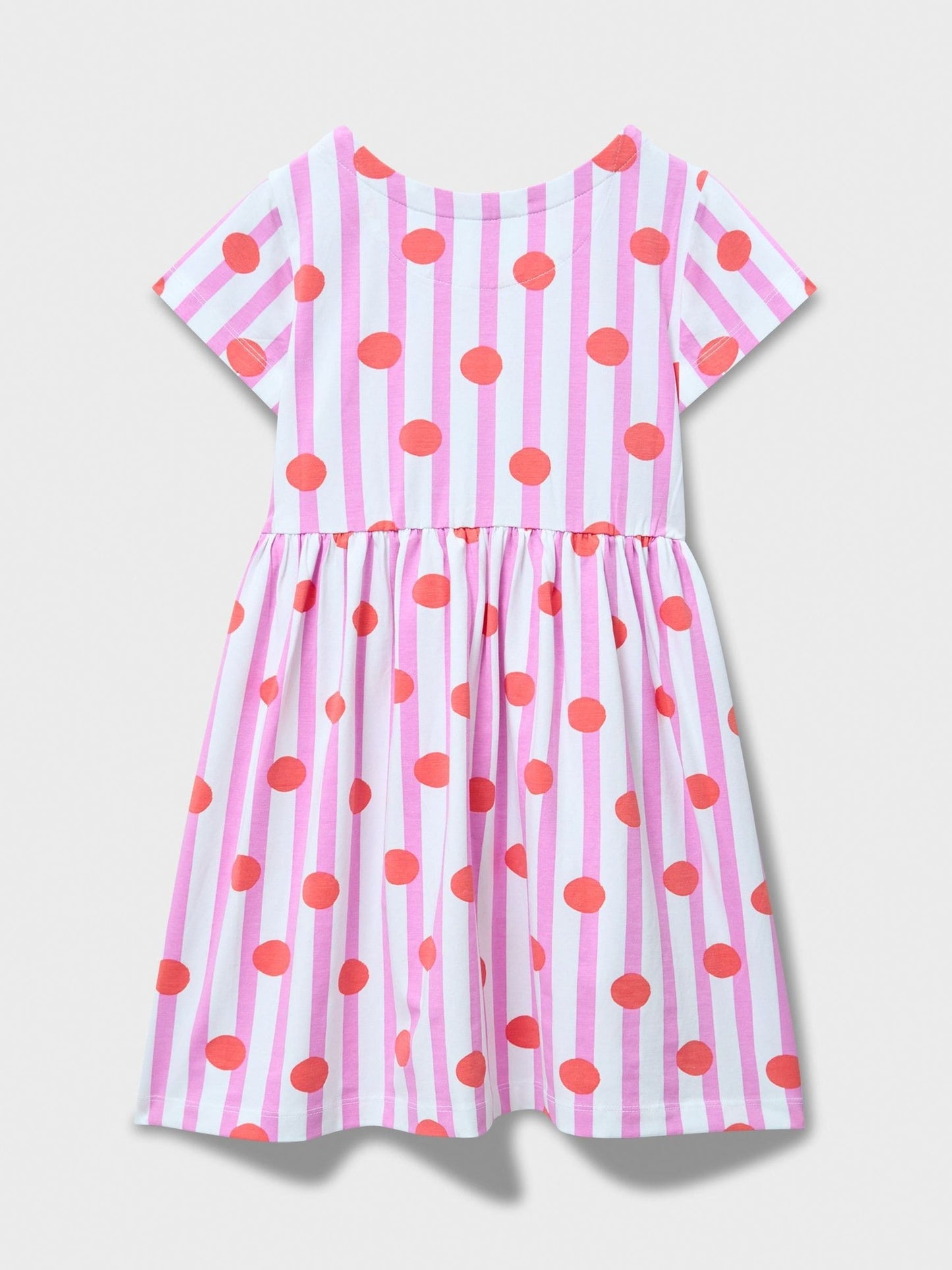 Crew Clothing Orange Everyday Short Sleeve Print Jersey Dress image 2