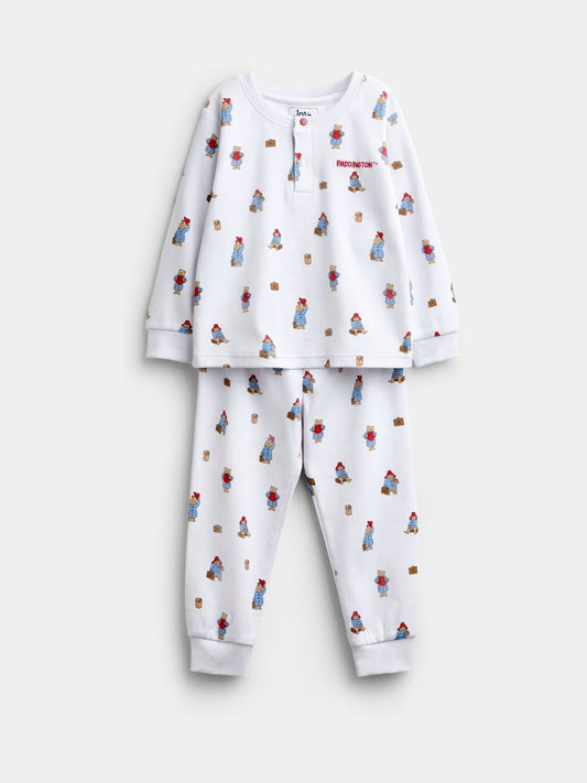 Dsiney Kidz - JoJo Maman Bébé White Paddington Jersey Pyjamas image 1