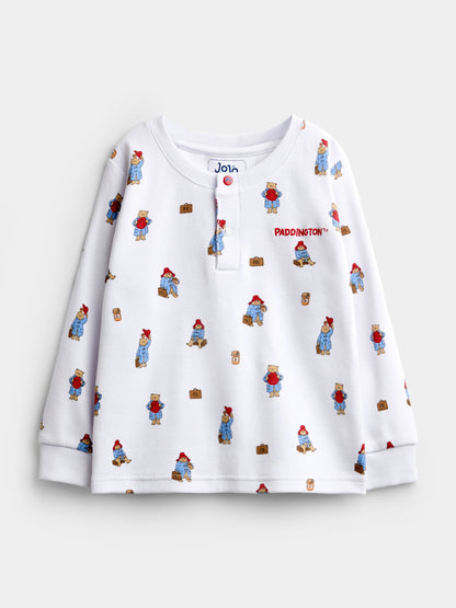 Dsiney Kidz - JoJo Maman Bébé White Paddington Jersey Pyjamas image 2