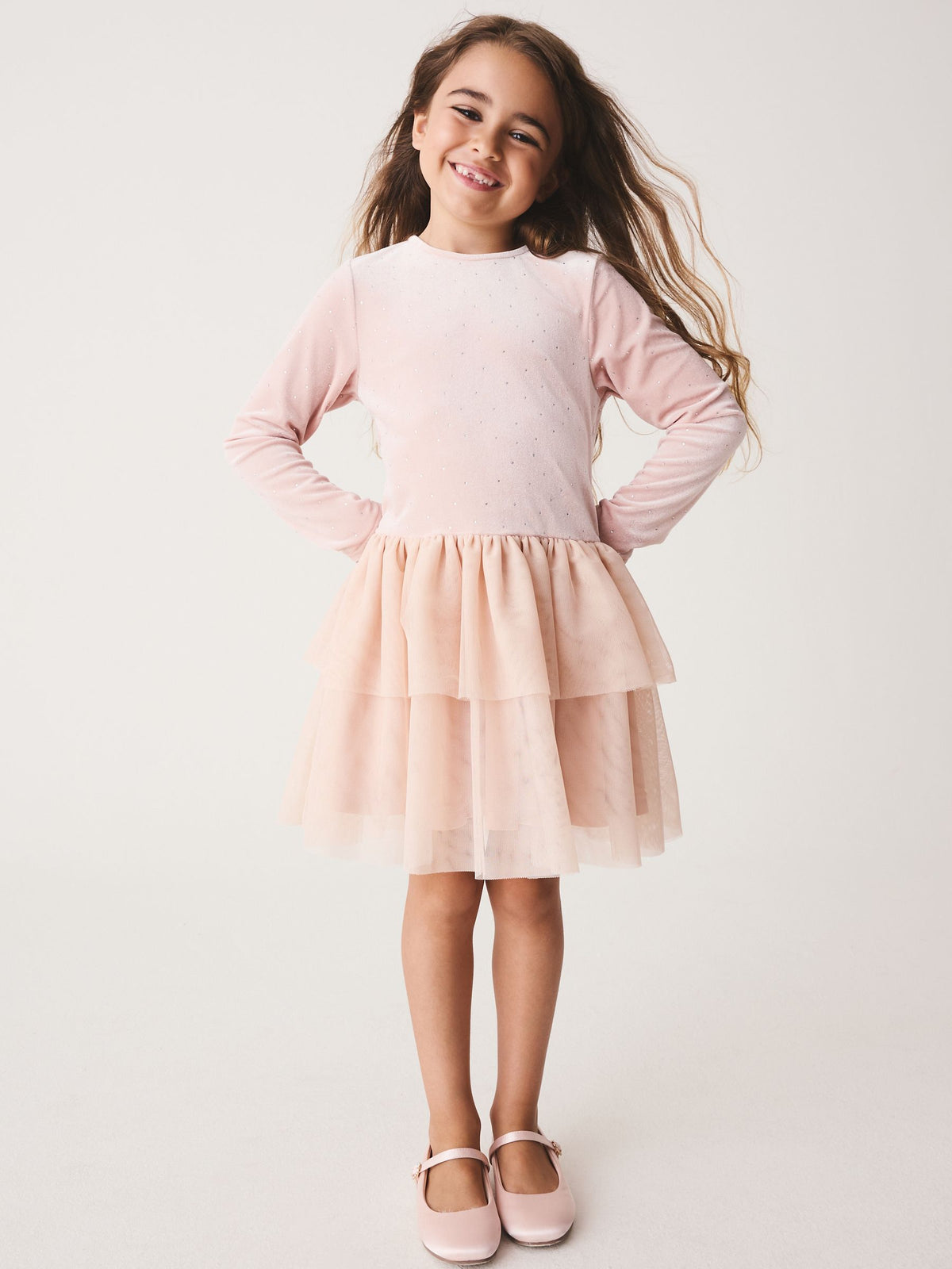 Dsiney Kidz - Pink Pink Velour Dress (3-16yrs) image 1