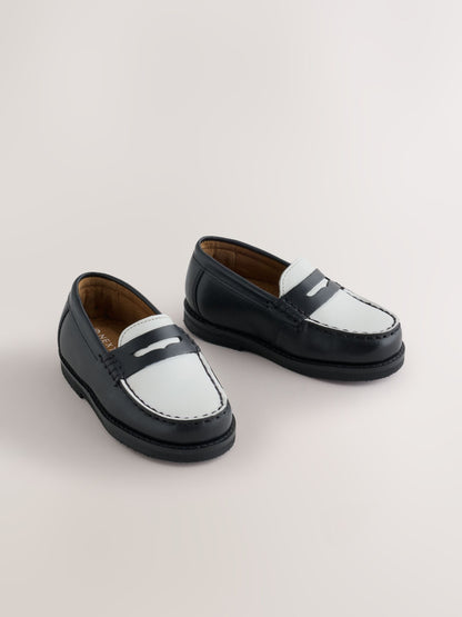 Dsiney Kidz - Black/White Penny Loafers image 1