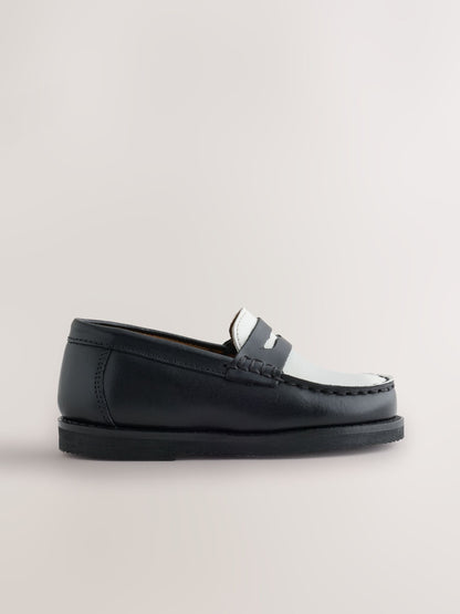Dsiney Kidz - Black/White Penny Loafers image 2
