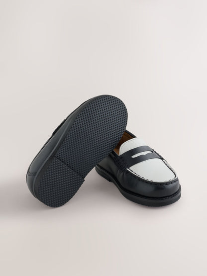 Dsiney Kidz - Black/White Penny Loafers image 3
