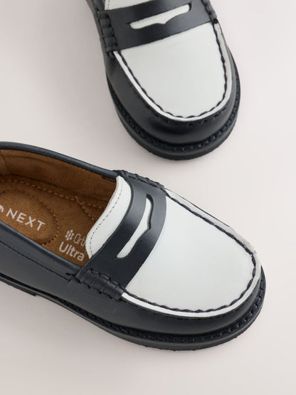 Dsiney Kidz - Black/White Penny Loafers image 5