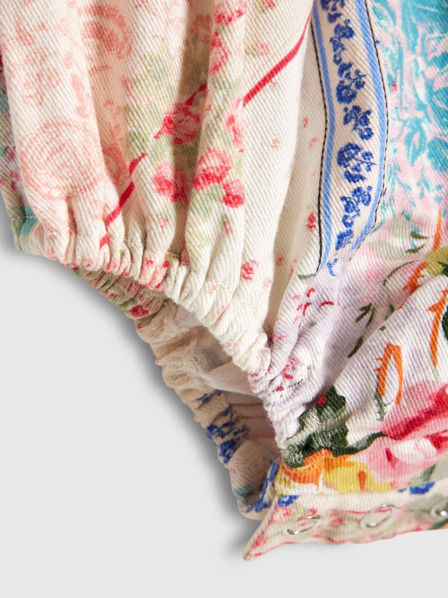 River Island Blue Cabbages & Roses Patchwork Romper image 3