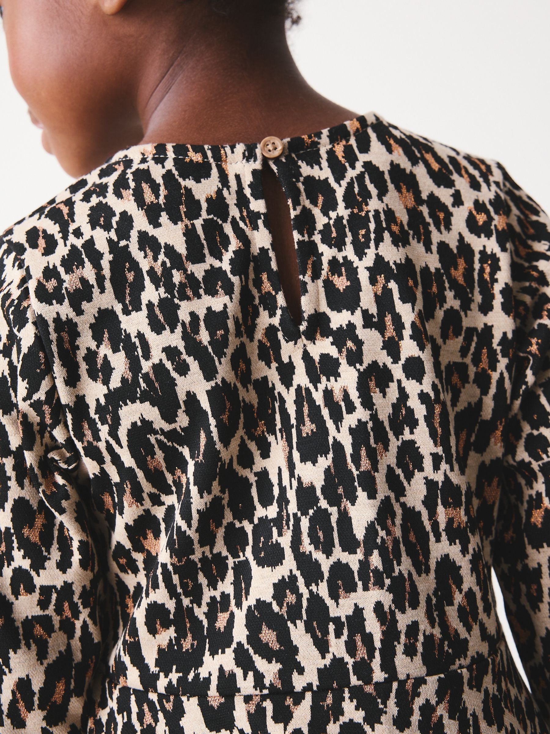 Dsiney Kidz - Leopard Animal Print Long Sleeve Skater Dress (3-16yrs) image 4