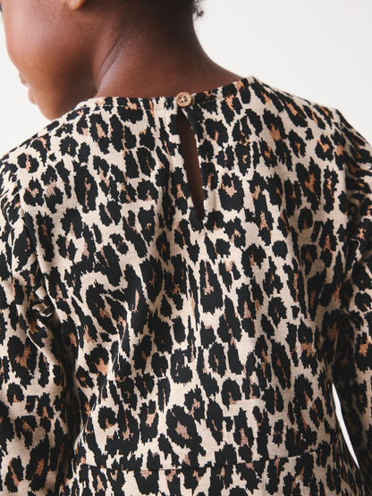 Dsiney Kidz - Leopard Animal Print Long Sleeve Skater Dress (3-16yrs) image 4