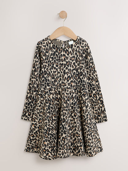 Dsiney Kidz - Leopard Animal Print Long Sleeve Skater Dress (3-16yrs) image 5