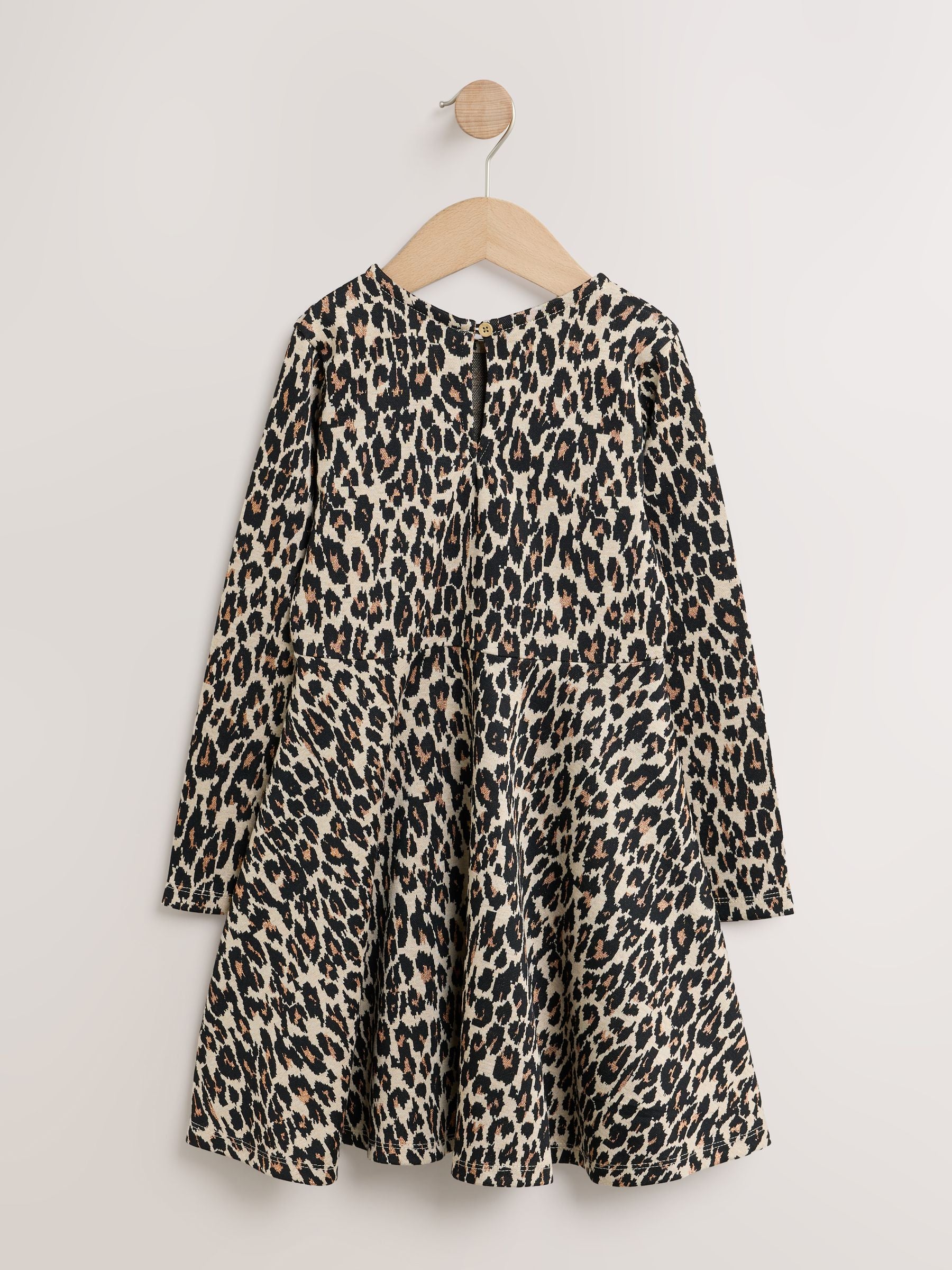 Dsiney Kidz - Leopard Animal Print Long Sleeve Skater Dress (3-16yrs) image 6