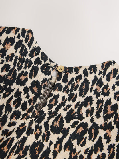 Dsiney Kidz - Leopard Animal Print Long Sleeve Skater Dress (3-16yrs) image 7