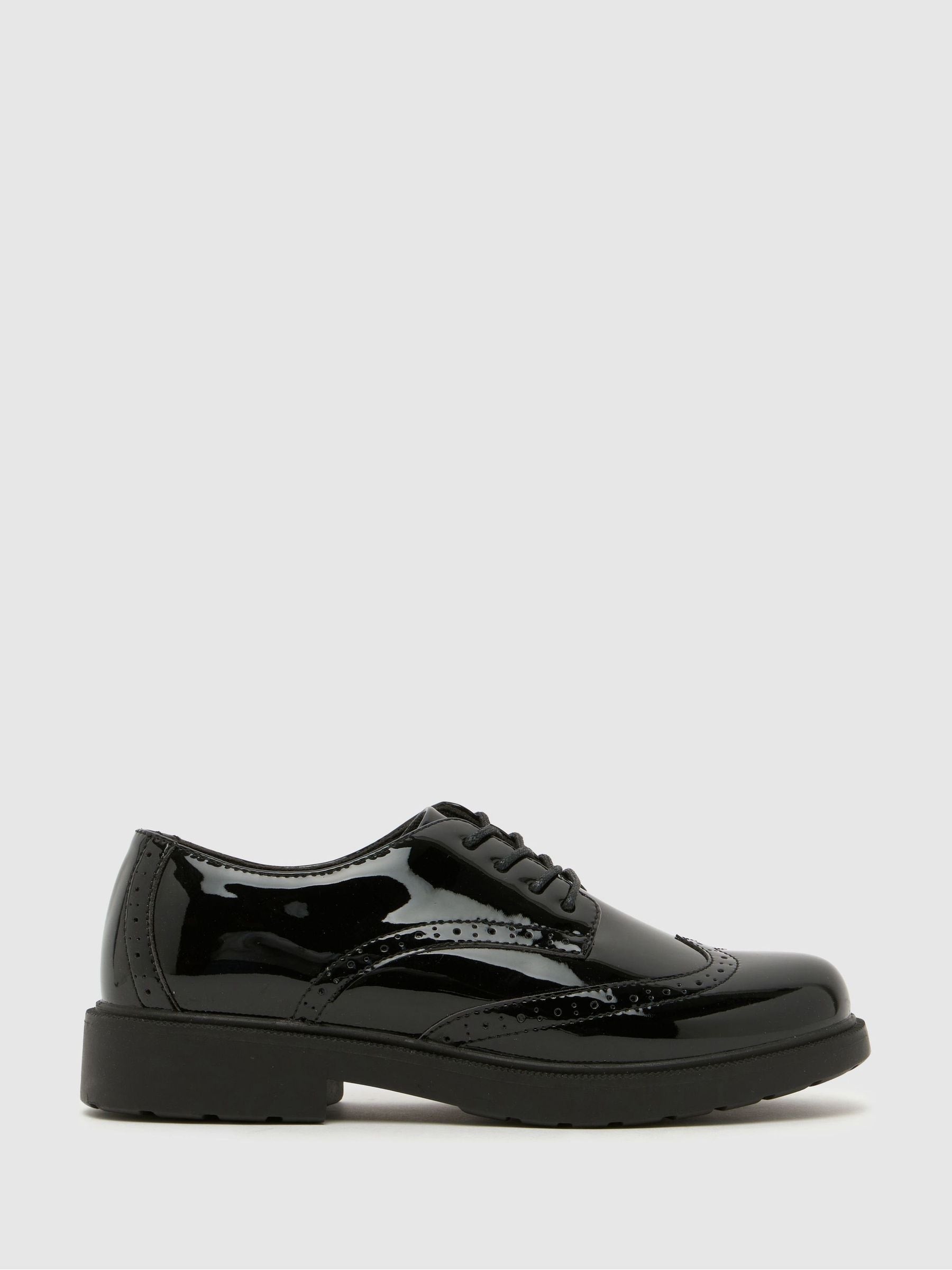 Schuh Black Locket Brogue Lace Up Shoes image 1