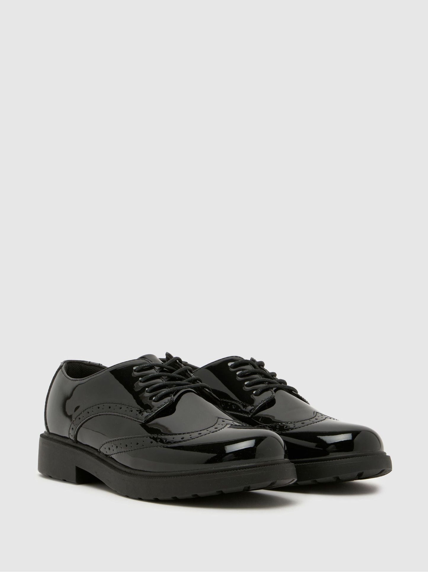Schuh Black Locket Brogue Lace Up Shoes image 2
