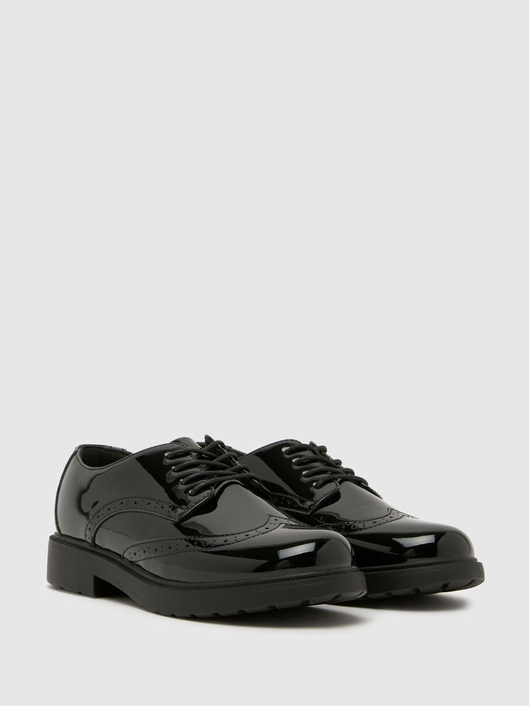 Schuh Black Locket Brogue Lace Up Shoes image 2
