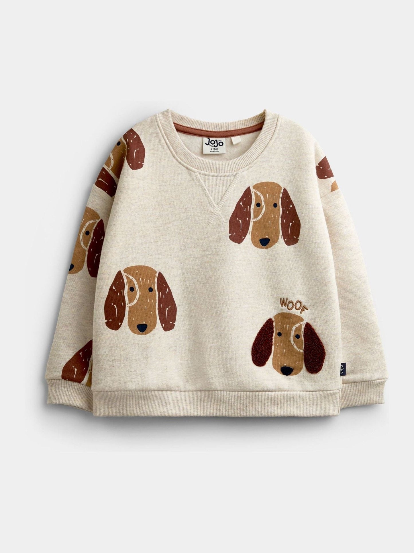 Dsiney Kidz - JoJo Maman Bébé Brown Dog Print Sweatshirt & Cargo Jogger Set image 2