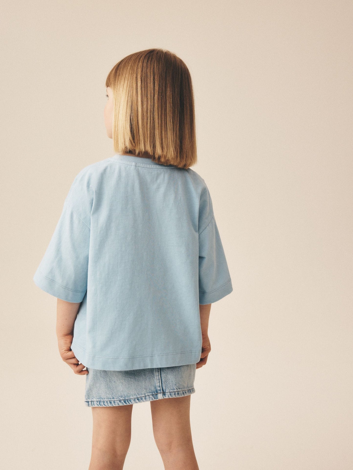 Dsiney Kidz - Light Blue Boxy Sequin Heart T-Shirt (3-16yrs) image 3