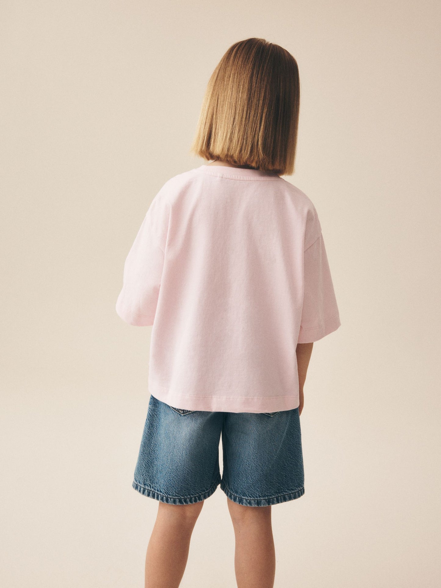 Dsiney Kidz - Light Pink Stripe Boxy Sequin Heart T-Shirt (3-16yrs) image 4
