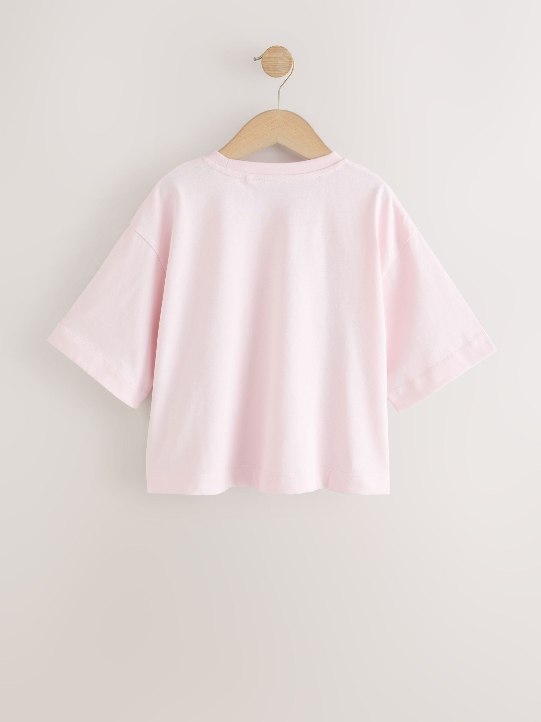 Dsiney Kidz - Light Pink Stripe Boxy Sequin Heart T-Shirt (3-16yrs) image 6