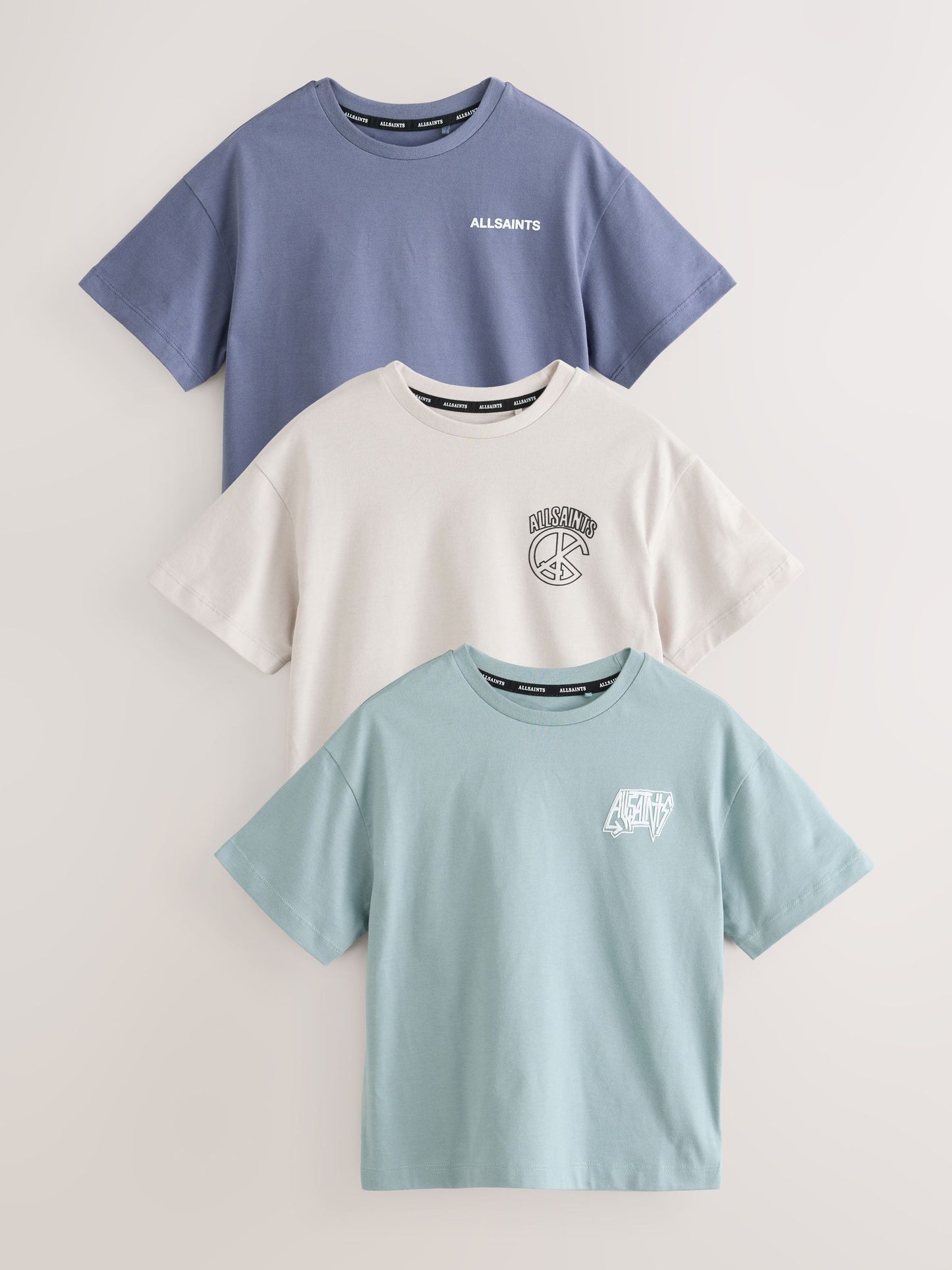 Dsiney Kidz - smALLSAINTS Blue Graphic Crew T-Shirts 3 Pack image 1