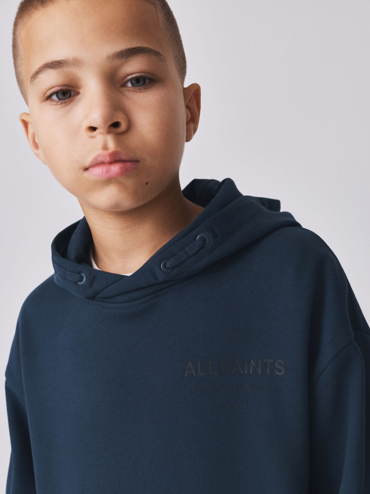 smALLSAINTS Navy Oversized Underground Pullover Hoodie - image 4