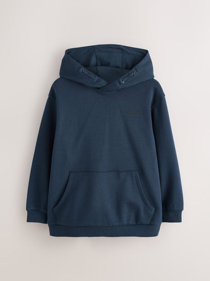 smALLSAINTS Navy Oversized Underground Pullover Hoodie - image 6